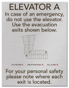 Elevator Evacuation Map (Evacuation Exits)