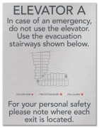 Elevator Evacuation Map (Evacuation Stairways)
