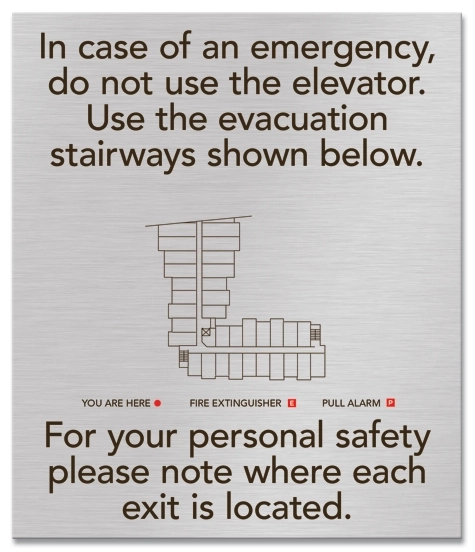 Elevator Evacuation Map (Evacuation Stairways)