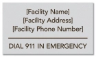 Emergency Dial 911 Pool Sign