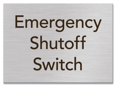 Emergency Shutoff Switch Sign