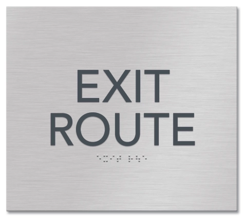 "Exit Route" Egress Sign - CA Compliant