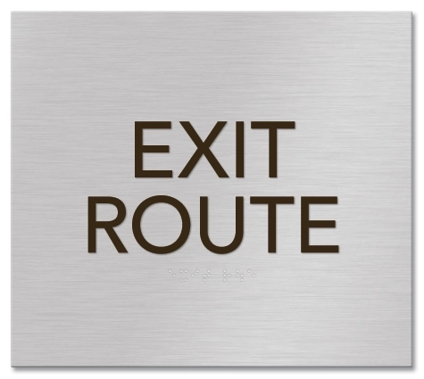 "Exit Route" Egress Sign - CA Compliant