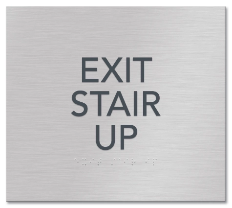 "Exit Stair Up" Egress Sign - CA Compliant
