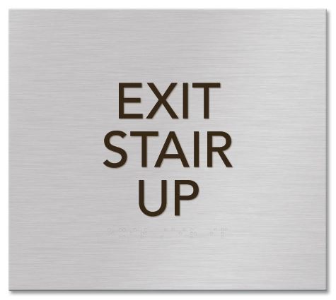 "Exit Stair Up" Egress Sign - CA Compliant