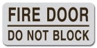 Fire Door - Do Not Block Label - 4 Pack