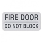 Fire Door - Do Not Block Label - 4 Pack