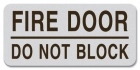 Fire Door - Do Not Block Label - 4 Pack