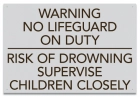 Georgia No Lifeguard On Duty Sign
