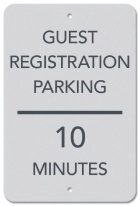 Guest Registration Parking Sign
