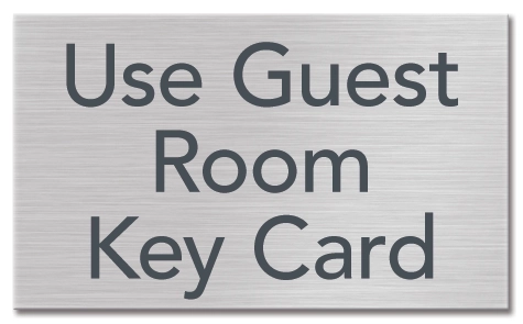 Guest Room Key Card Sign