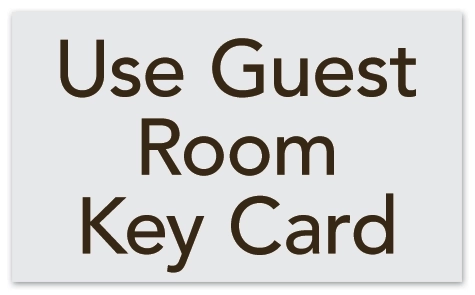 Guest Room Key Card Sign