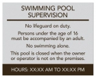 Guest Room Pool Supervision Sign - NJ Compliant