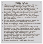 Hawaii Pool Rules Sign