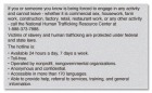 Human Trafficking Notice 3x5 Adhesive Maine New York