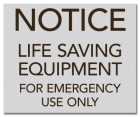 Illinois Life Saving Equipment Sign