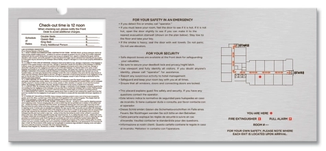In-Room Evacuation Plans w/State Laws