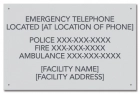 ISPSC Pool Emergency Phone Sign