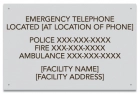 ISPSC Pool Emergency Phone Sign