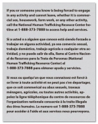 Louisiana Human Trafficking Notice - Acrylic Material