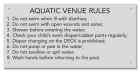 MAHC Bathhouse Sign for Pool Hygiene Facilities