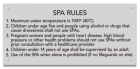 MAHC Spa Rules Sign