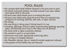 Maine Pool Rules Sign