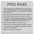 Maricopa County, Arizona Pool Rules Sign