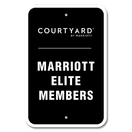 Marriott Elite Members Parking Sign - Does not include post and base.