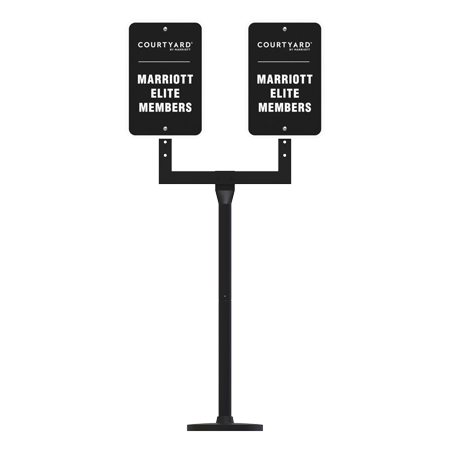 Marriott Elite Members Parking Sign Set w/ U-Bracket