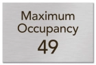 Maximum Occupancy Sign