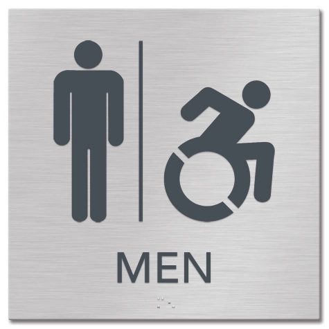 Men Sign w/Male & Dynamic ISA Symbols