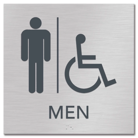 Men Sign w/Male & ISA Symbols
