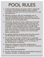 Minnesota Pool Rules Sign