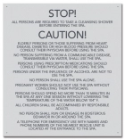 Mobile County, Alabama Spa Rules Sign