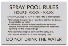 Montana Spray Pool Rules Sign