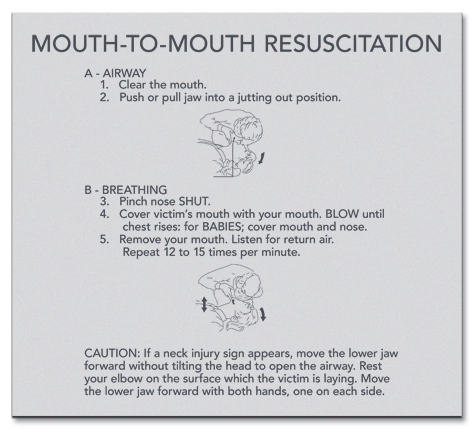 Mouth-to-Mouth Resuscitation Sign