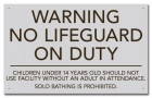 Nevada No Lifeguard Sign