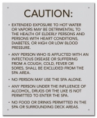 Nevada Spa Rules Sign