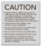 New Jersey Hot Tub Spa Caution Sign