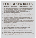 New Jersey Pool and Spa Rules Sign