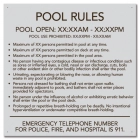 New York City Pool Rules Sign