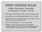 New York City Spray Ground Rules Sign
