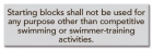 New York City Starting/Diving Blocks Pool Sign