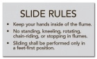 New York City White-Water Slide Rules Sign