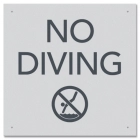 No Diving Sign w/ Symbol