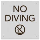 No Diving Sign with Symbol