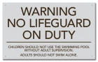 North Carolina No Lifeguard On Duty Sign