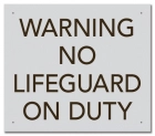 North Carolina No Lifeguard Sign for Wading Pools