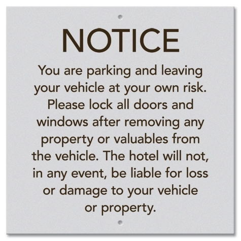 Notice... Parking Sign